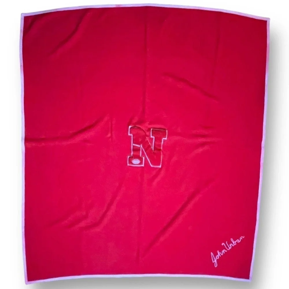 VTG U of Nebraska Letterman Football Blanket Stitched John Urban Circa 50s-60s